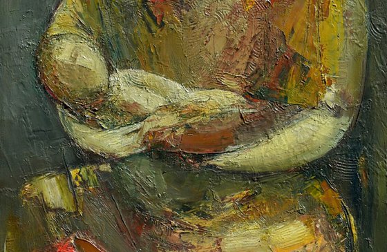 Maternity 33x70cm, oil painting, ready to hang