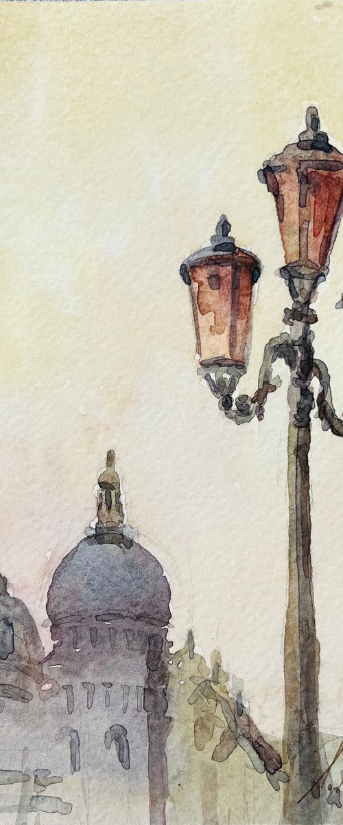 Venice - sketch. Original watercolour painting. by Elena Klyan