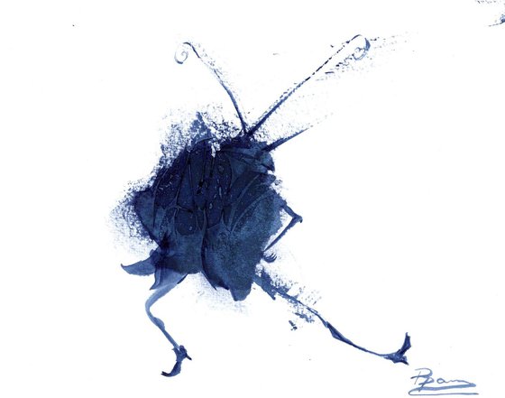 Dancing insect silhouette