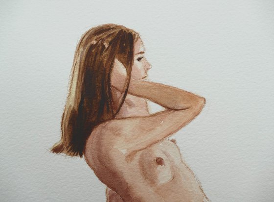 Seated female nude