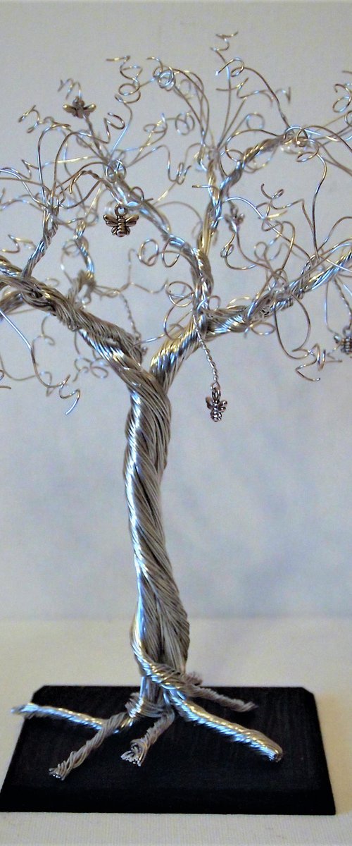 Silver tree with Small Bees by Steph Morgan