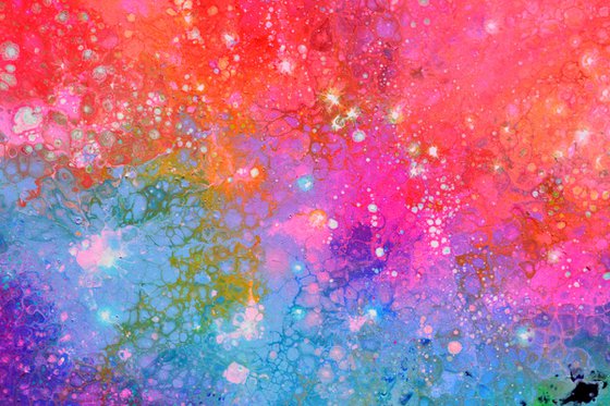 Flow with the Wind - Large Colorful Abstract