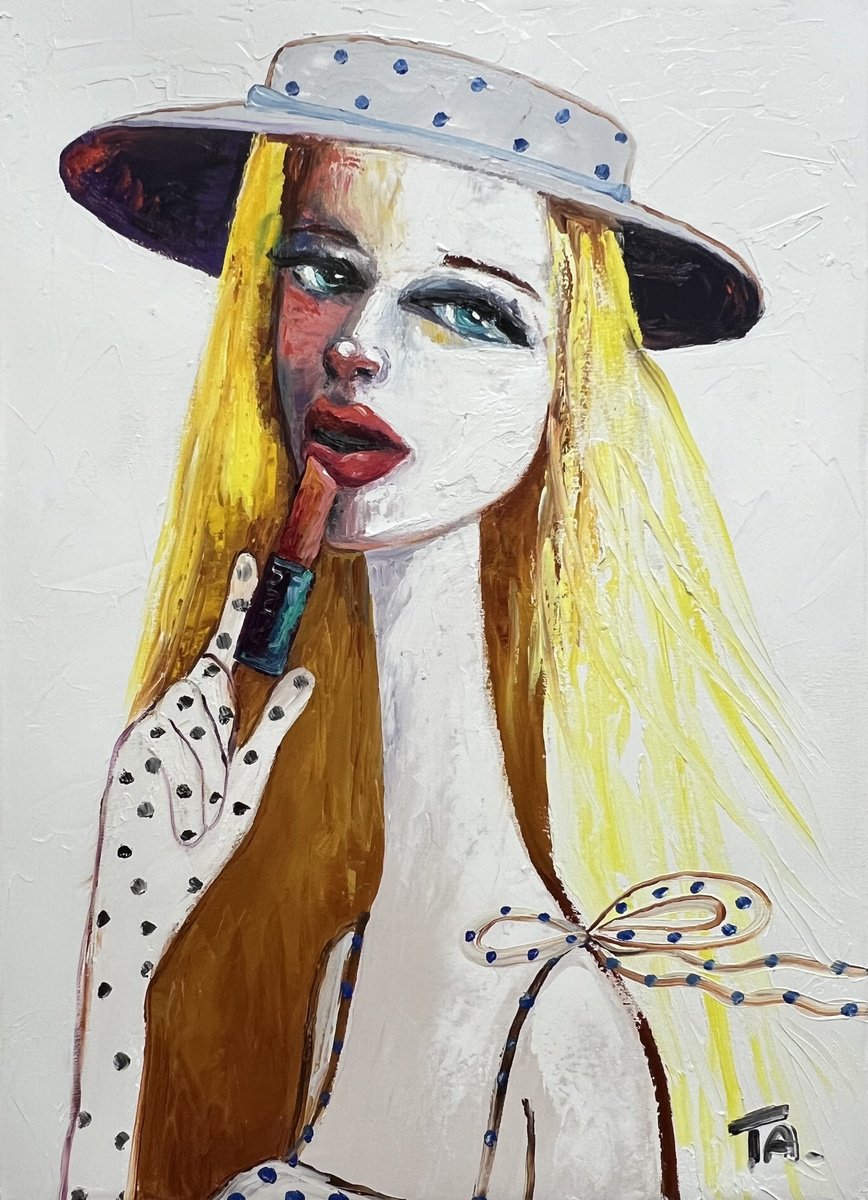 Surrealistic Oil Painting , Blondie By Ta Byrne, 20 X 28, Artwork For Sale On Artfinder