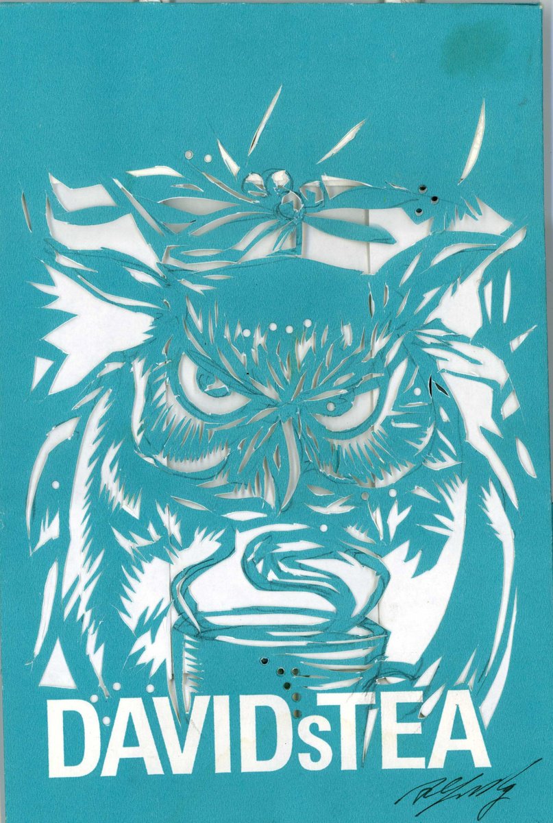 Animal Collage By Alfred Ng, 5 X 8, Tea Drinker, Original Artwork