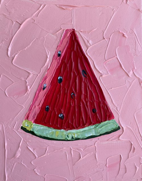 Watermelon slice (pink) by Guzaliya Xavier