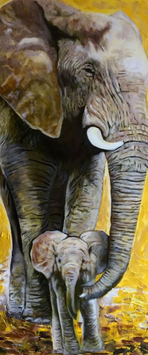 GOLDEN ELEPHANTS. by Olga Koval