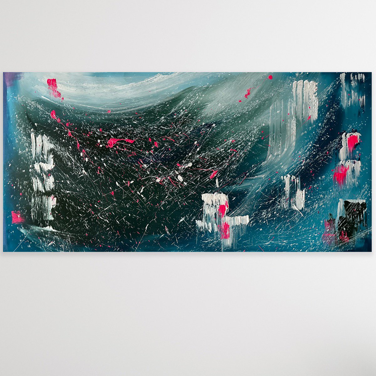 Organic Abstract Acrylic Painting By Alanah Jarvis, 56 X 26, Unleash Your Vibrance, Original Artwork