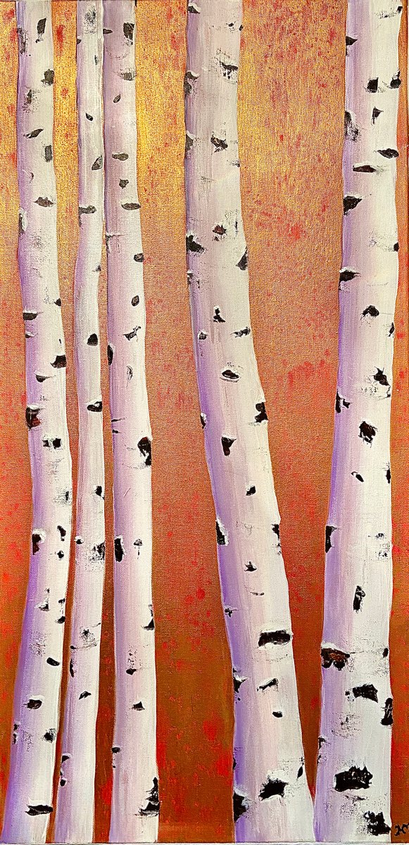 Aspen trees by Heather Matthews