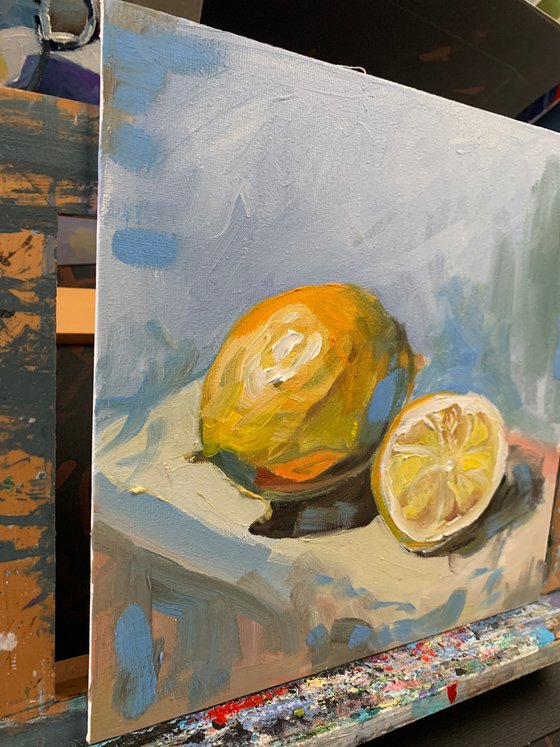 Lemons. #3. Still life, 25x25cm