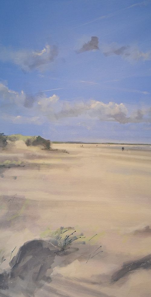 Holkham beach shadows by Tom Cringle