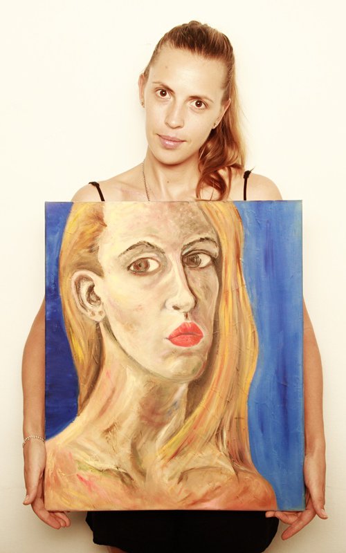 Blue Aura (Self-Portrait) by Maria Seltsova