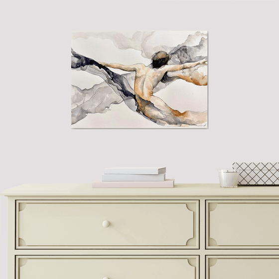 Abstract Ethereal Female Dreamlike Silhouette