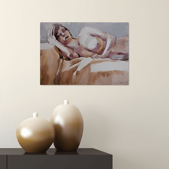 sleeping nude
