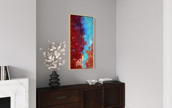 Turquoise sky contemporary summer piece