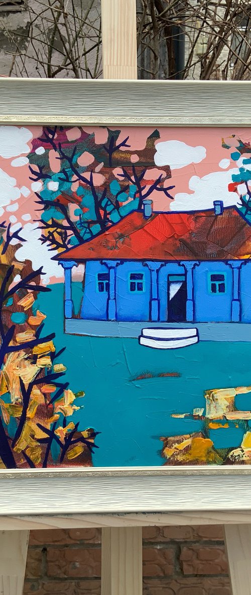 Moldavian blue house by Elena Tomilova
