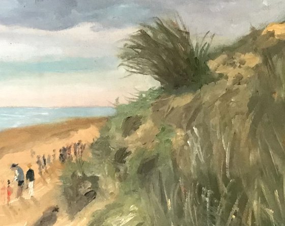 Coastal Sand Dunes - original oil painting