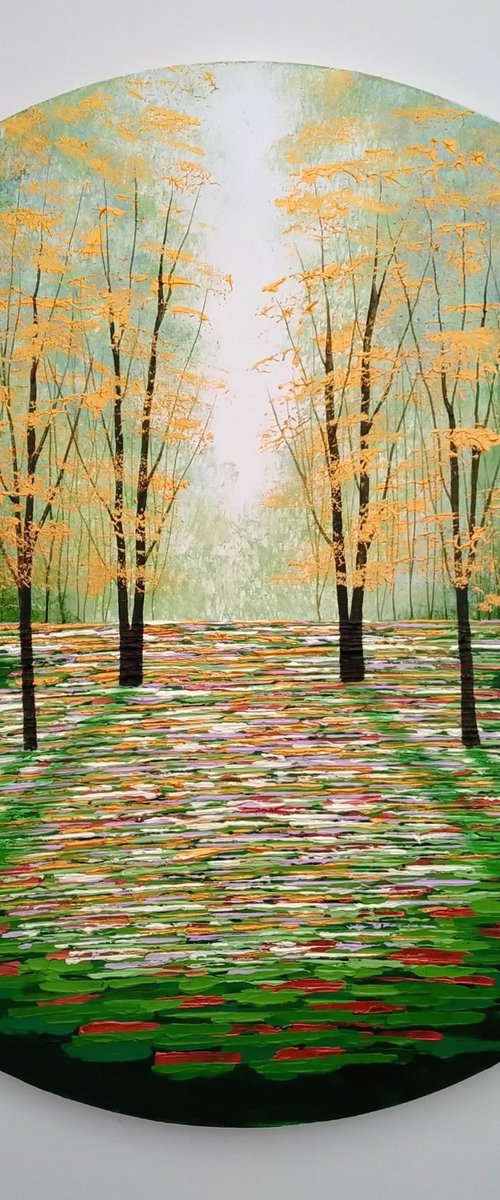 Emerald and Golden Glade by Amanda Horvath