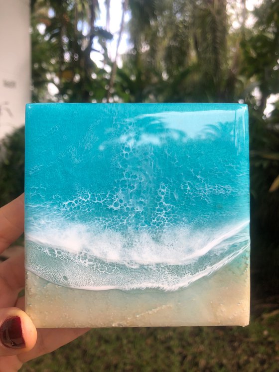 White Sand Beach #20 Miniature Painting Gift idea