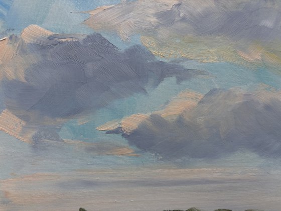 Clouds over the field