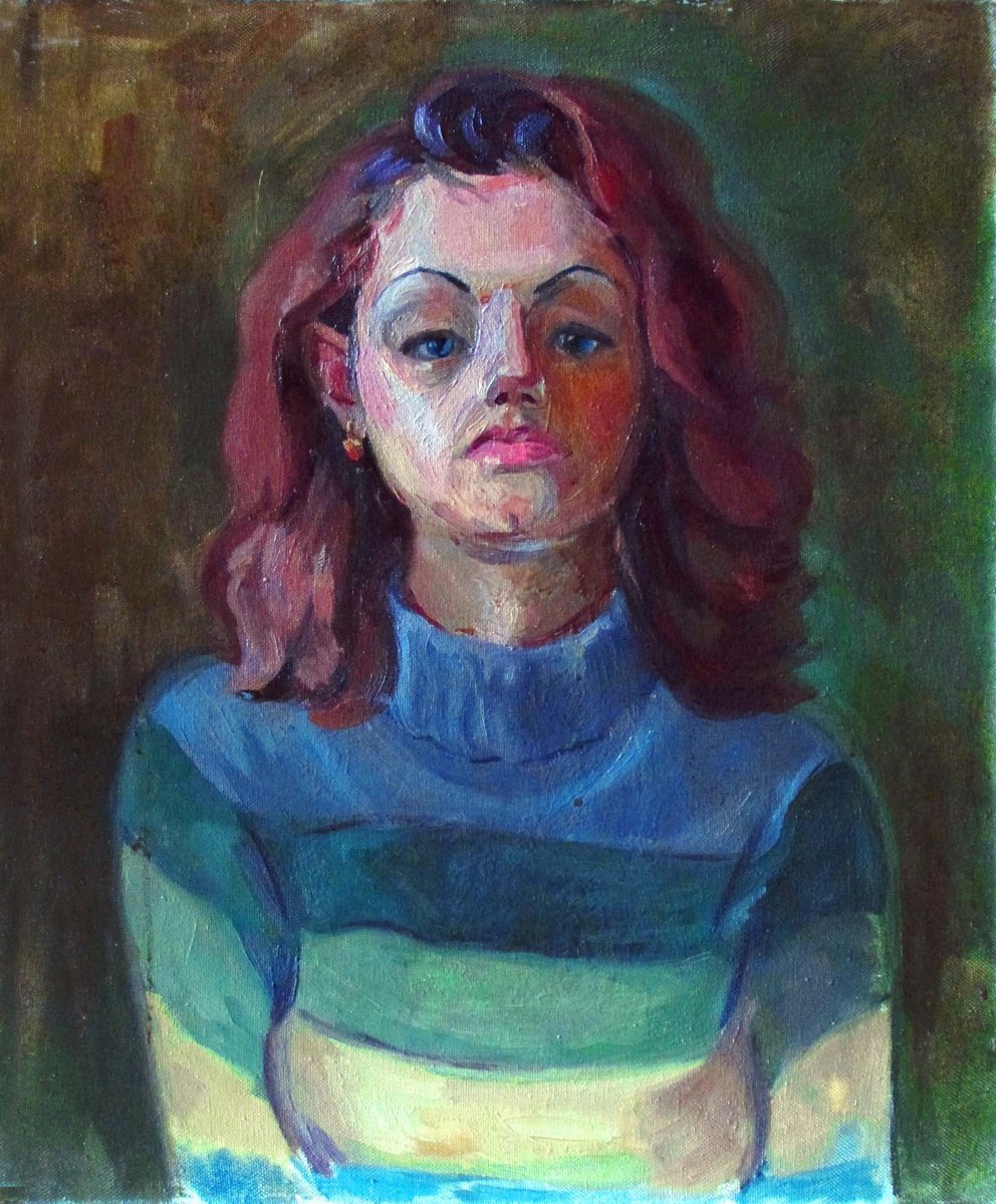 Photorealistic Portrait Oil Painting By Kateryna Bortsova, 20 X 24", Ginger, Original Artwork