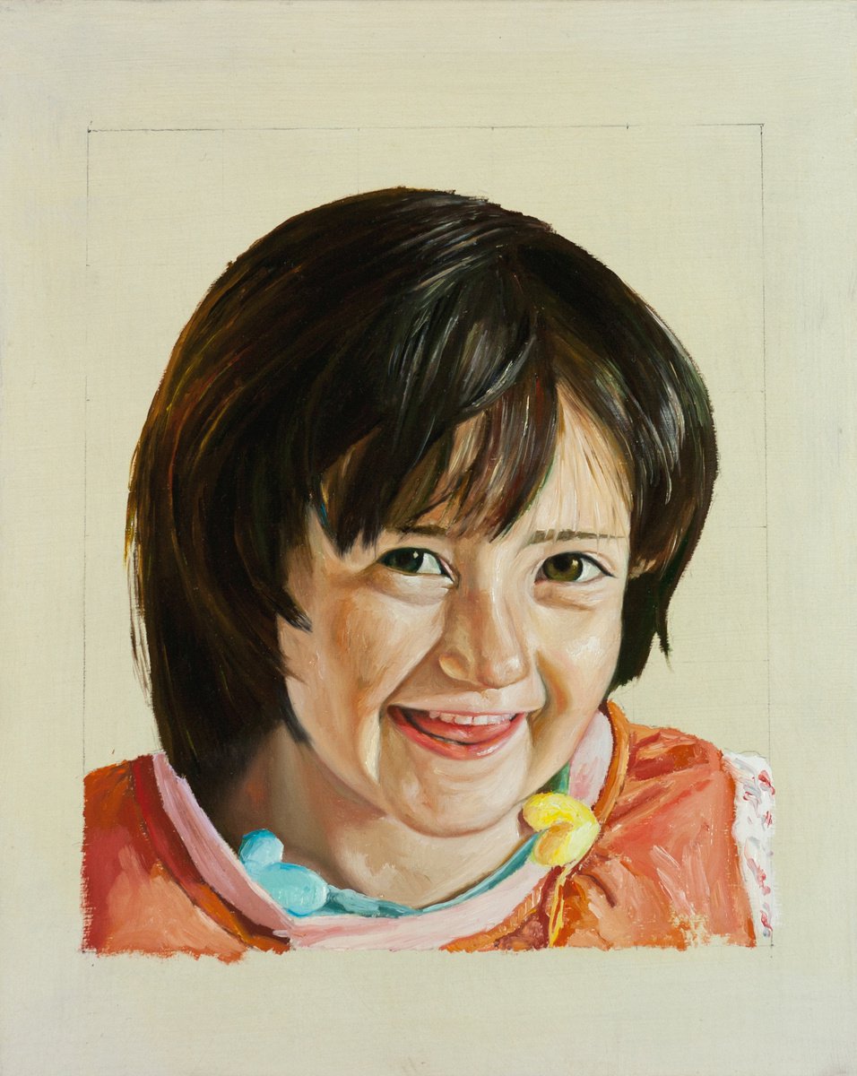 Photorealistic Portrait Oil Painting By Paolo Borile, 10 X 13", Agnese - Faces, Original Artwork