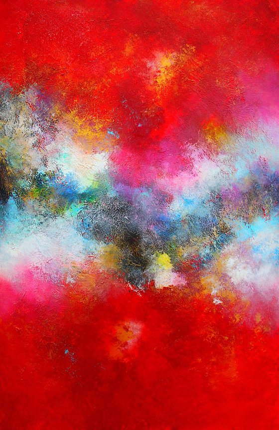 150x100cm. / extra large painting / Alex Senchenko © 2018 / Red Fog