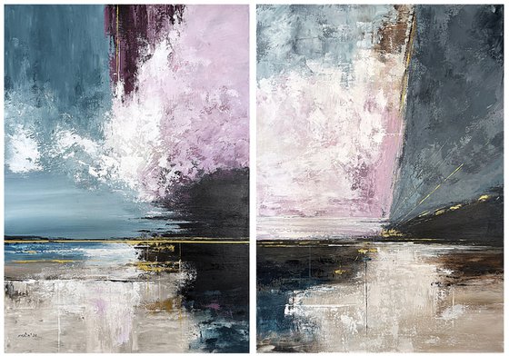 Golden Light Division Diptych