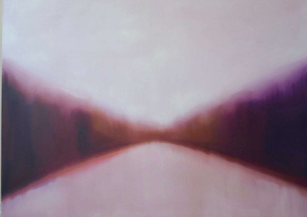 Organic Landscape Oil Painting By Francesca Currie, 40 X 30, Autumn Walk, Original Artwork