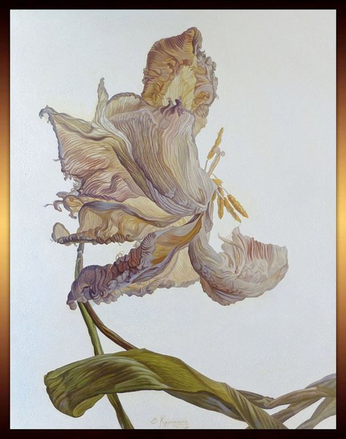 "Beautiful Flower" Oil Painting 70 x 90 cm by Irini Karpikioti