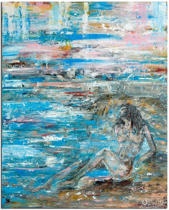 Female nude & Sea: DREAMS AT THE SEA - Oswin Gesselli