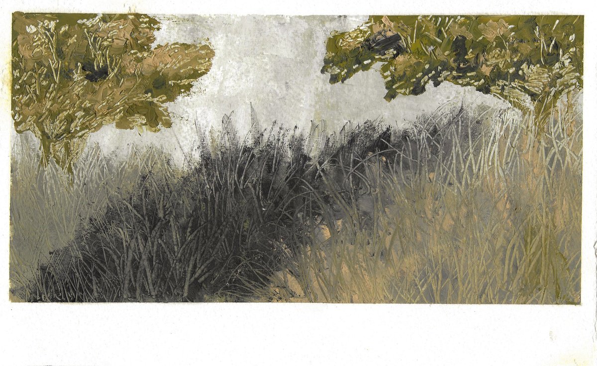 Expressive Landscape Oil Painting By Gozde Temiz Istanbul, 12 X 8, 04_Landscape-Iv, Original Artwork