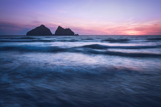 Holywell bay sunset