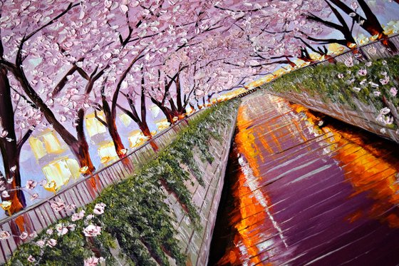 Sakura alley - Commission Art