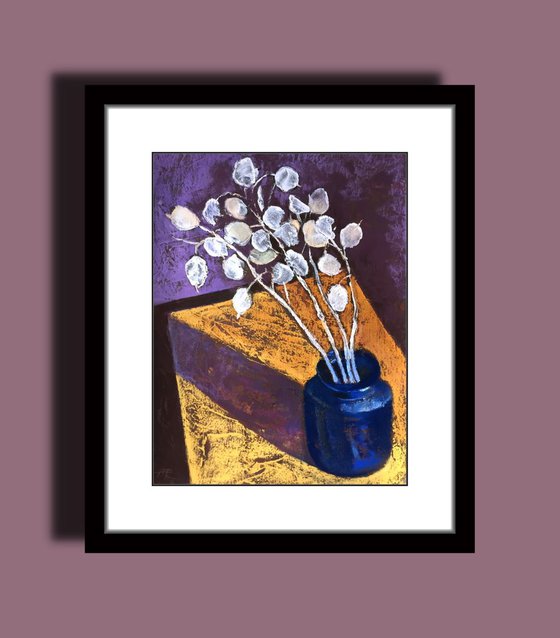 Silvery Translucence Still life Pastel Drawing