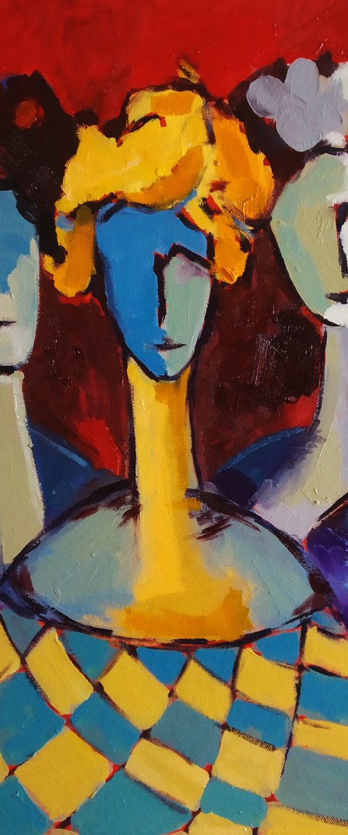 Abstract-portraits (50x70cm, oil painting, ready to hang) by Artyom Basenci