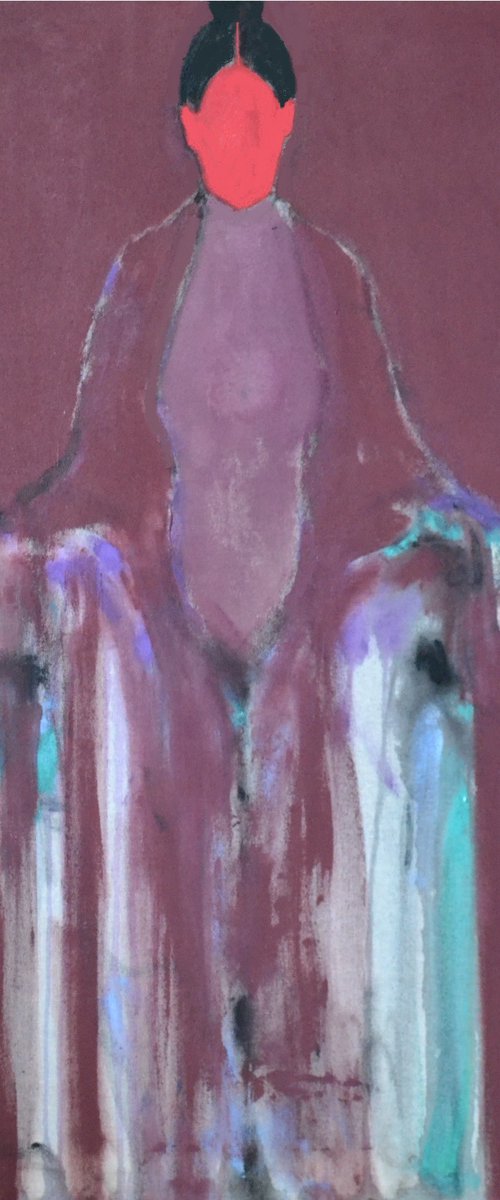 Purple Figure by Gela MIKAVA