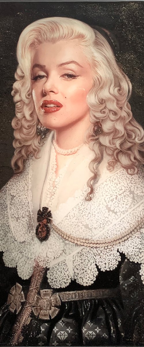 Marilyn Monroe versus Aegje Hasselaer (orignal Michiel Jansz van Mierevelt 1640) by Karin Vermeer