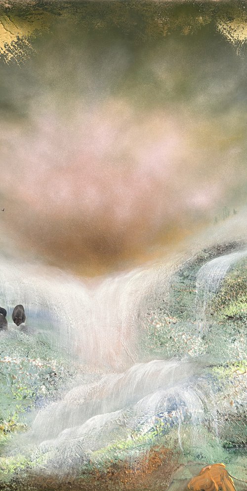 Mistic waterfall by Inga Zurabiani