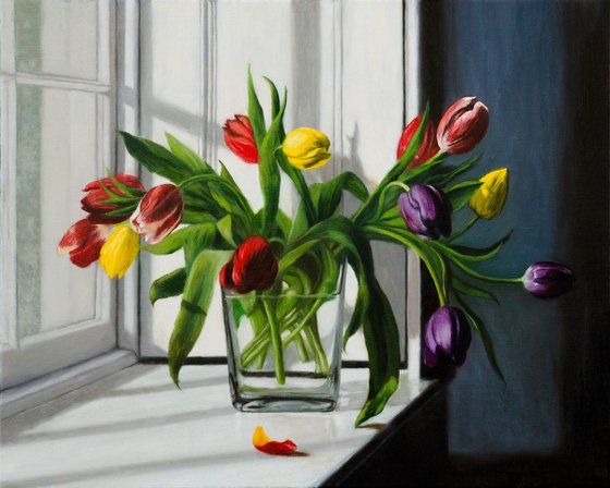 Red, Yellow and Purple Tulips (II)