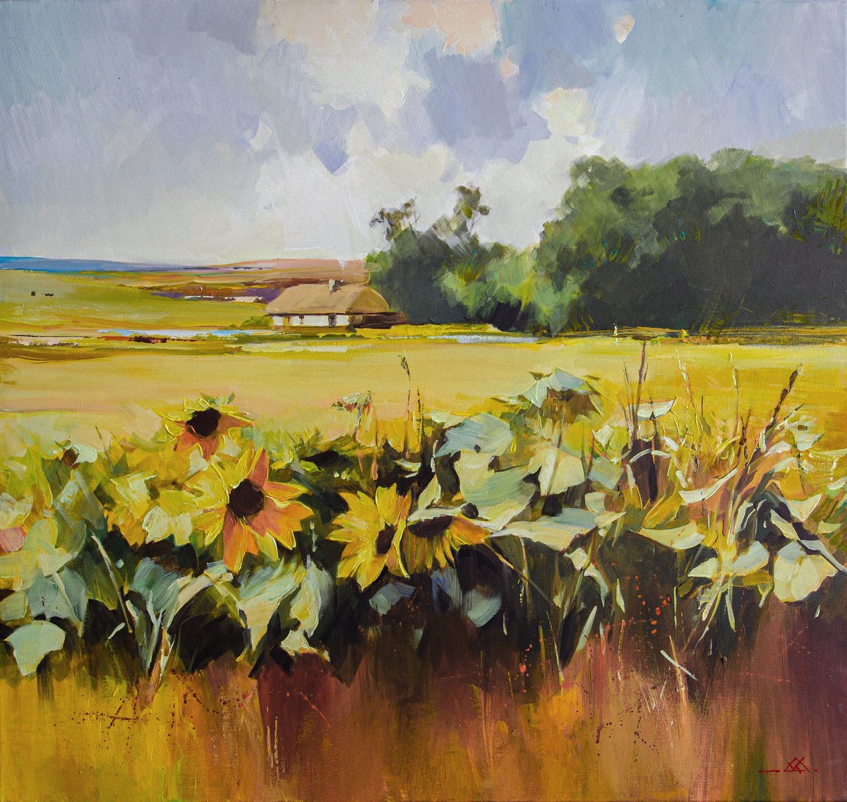 Withered Sunflowers By Valentin, 33 X 31, Artwork For Sale On Artfinder