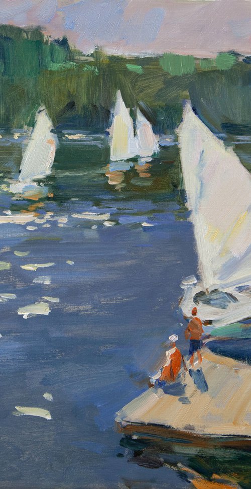 The Sailboat Pier by Aleksandr  Kryushyn
