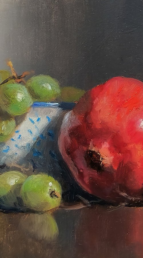 Pomegranate and Grapes by Pascal Giroud
