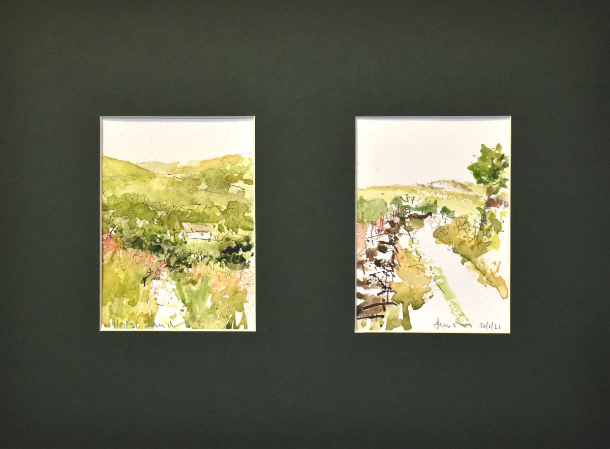 the paths we take -Landscape Watercolour Study No 5 by Ian McKay