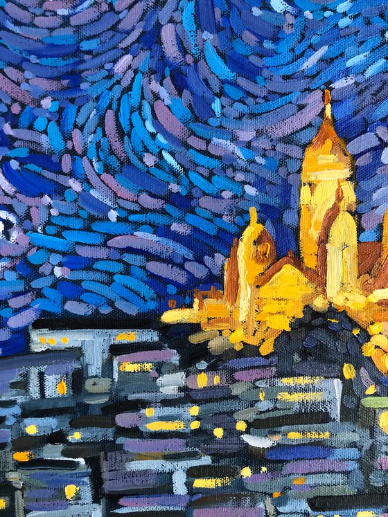 Paris Night Painting Oil painting by Volodymyr Smoliak | Artfinder