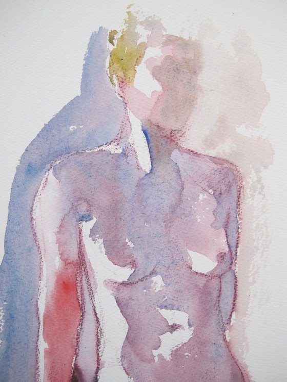 Standing female nude