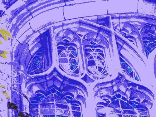 Bond Chapel Tracery In Purple, Chicago by Leon Sarantos