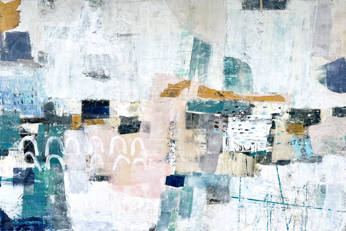 Organic Abstract Painting By Adam Collier Noel, 72 X 48, Leylines, Original Artwork