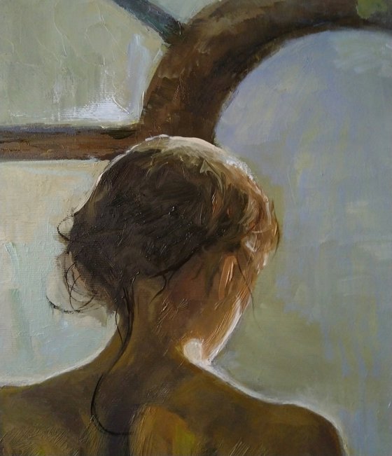 Good morning 55x70cm ,oil/canvas, impressionistic figure