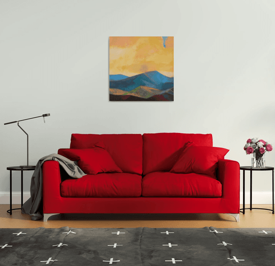 After a trip to the mountains 30x30 inch 76x76 cm by Bo Kravchenko