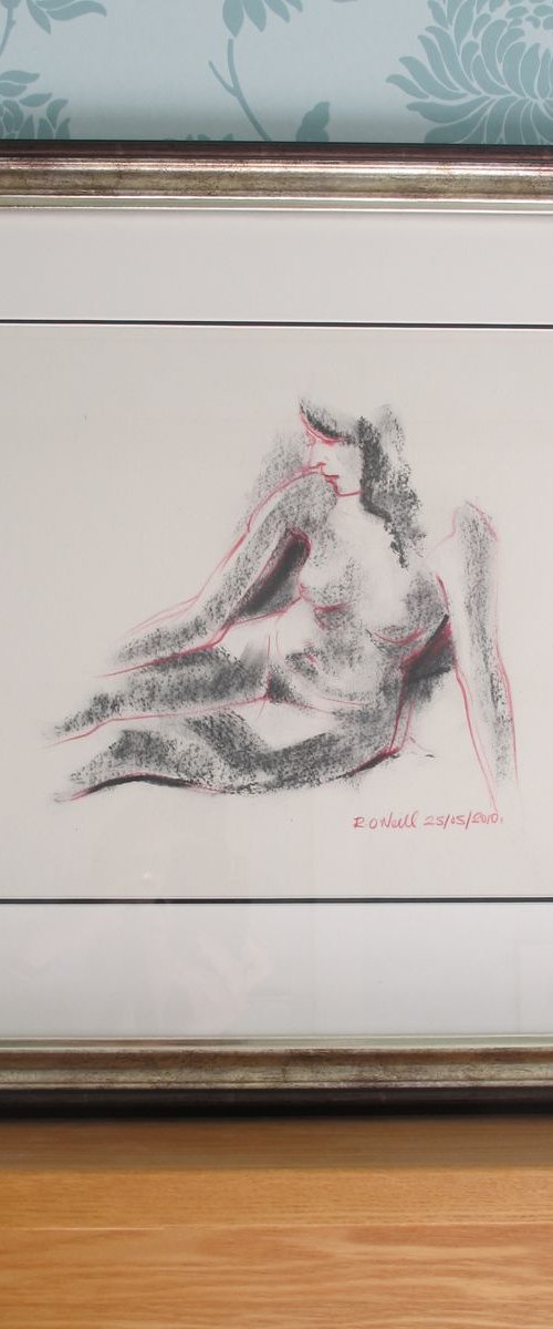 Seated nude ( Framed) by Rory O’Neill